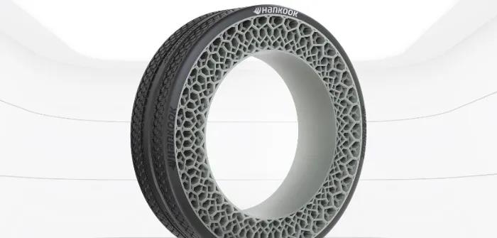 韓泰輪胎名為 i-Flex 的無(wú)沖氣概念輪胎